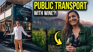 Insane LUXURY! VINEYARD Hopping in a VINTAGE TRAM for only $17! Franchhoek Wine Tram Review