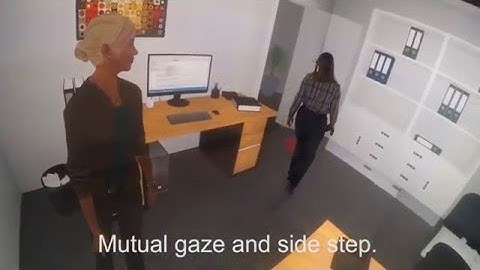 Collision Avoidance in the Presence of a Virtual Agent in Small-Scale Virtual Environments