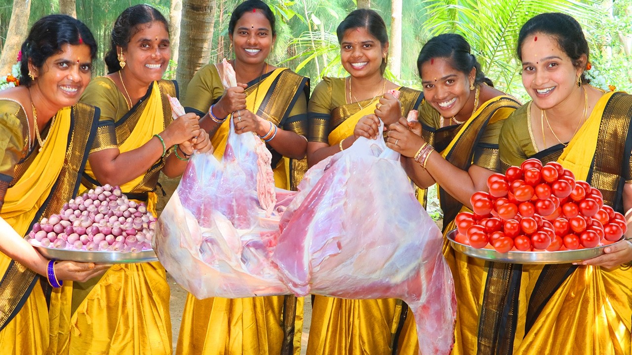 FULL GOAT MUTTON BONE SOUP | Mutton Bone Soup | Mutton Nalli Soup Recipe Cooking In Village