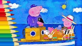 Peppa Pig English + Peppa meets the Queen + Art Therapy Oil Paint + Colours for kids+Свинка Пеппа