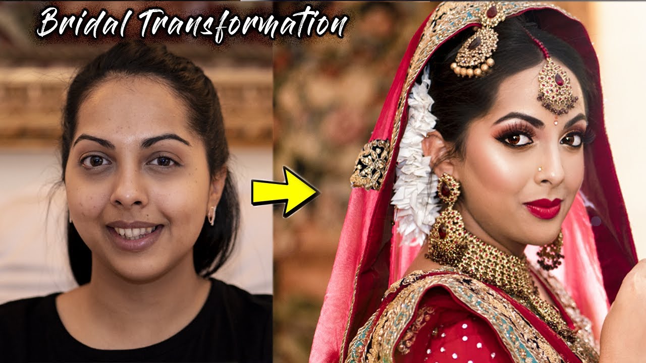 ഒരു Bridal makeup transformation 2020 Indian Bridal makeup
