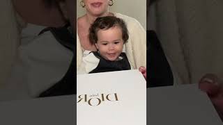 unboxing this adorable bday gift from @Dior ?? dior babydior toddlermom