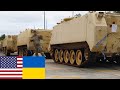 USA, Ukraine. M113 armored vehicles and M777 howitzers for the Ukrainian army.