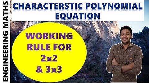 SHORT TRICKS//CHARACTERISTIC EQUATION//CHARACTERSITIC POLYNOMIAL FOR 3x3 &2x2//MATHSPEDIA//