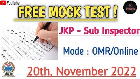 JKPSI - Free Mock Test 🔥#jkssb