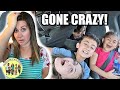 KIDS GOING CRAZY ON THE DRIVE HOME FROM OUR LARGE FAMILY ROAD TRIP | PHILLIPS FamBam Vlogs