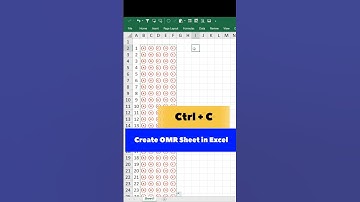 Create a  👍OMR Sheet 😎in Excel l #omrsheet #shorts