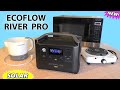 NEW! EcoFlow RIVER PRO Power Station Battery Generator DEMO and Full REVIEW RV appliances microwave