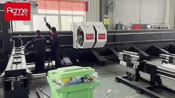 12m 3 chuck automatic loading and automatic unloading tube laser cutting machine works