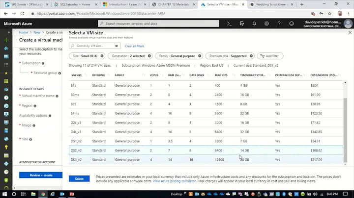 Demo - Creating an Azure VM and install SQL Server and SSDT