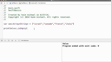 The Swift isEmpty Property in Array