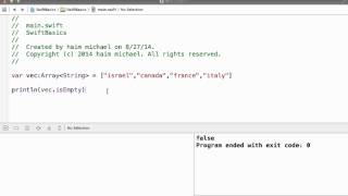 The Swift isEmpty Property in Array
