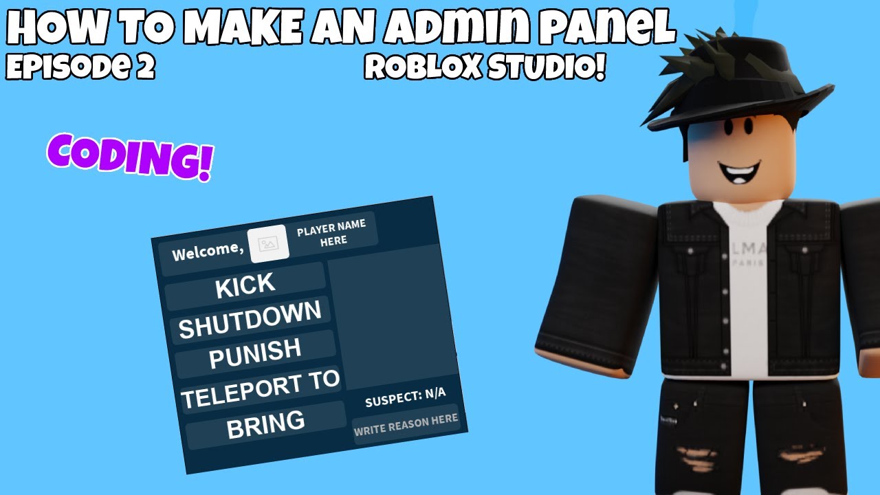 How to make an ADMIN PANEL in Roblox Studio | Episode 2 - YouTube
