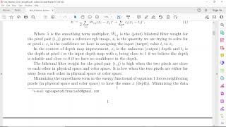 Depth map improvement using the fast bilateral solver (DMAG9b)