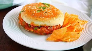 amazing tawa burger recipe for street food lovers तवा बर्गर। मां बेटियों की रसोई