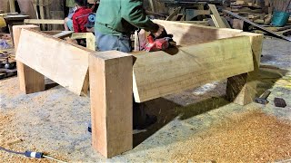 How To Build Extreme Large Wood Sculpture Table 2 Decker // Tenon & Mortise Projects You Must See