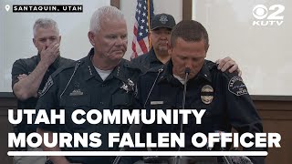 Community mourns police officer killed in hitandrun crash on Utah highway