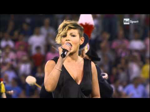 Emma Marrone - Stadio Olimpionico di Roma @ Inno di Mameli.MPG