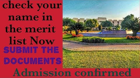 Check your name in merit list#submit the documents for confirming admission in uog