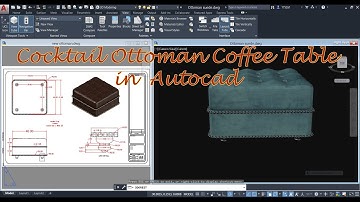 Cocktail Ottoman Coffee Table in AutoCAD