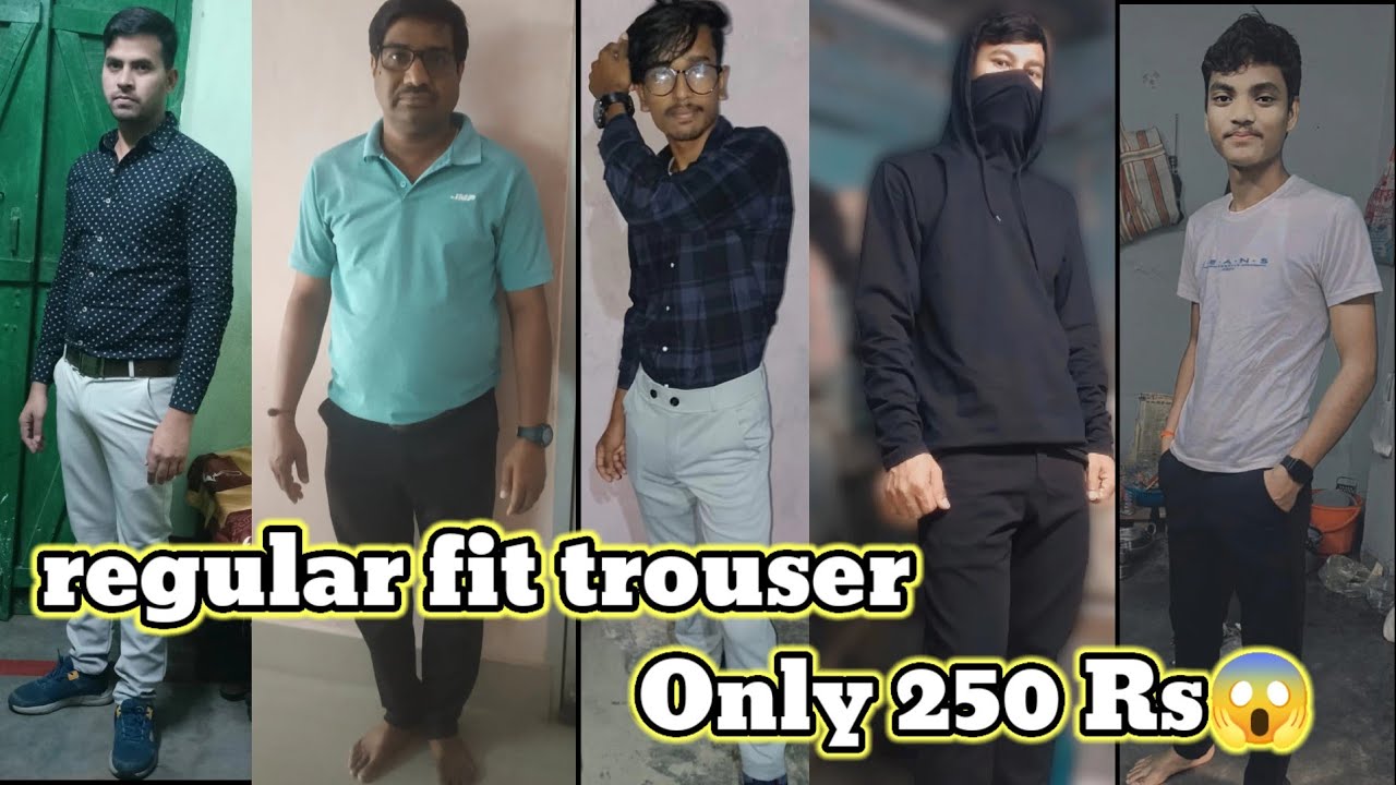 COMBRAIDED Slim Fit Men Black Trousers😎 Cheap And Best