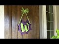 Glow in the Dark Monogram Spider Web Wreath