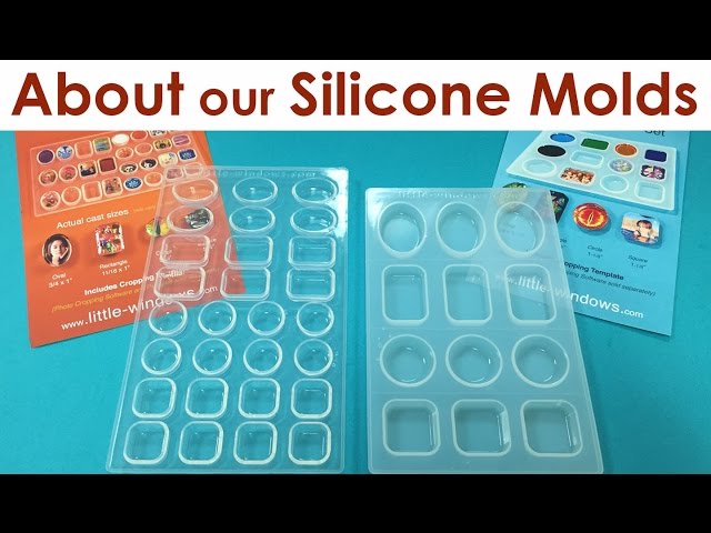 Small Silicone Resin Mold Set with cropping template for Resin