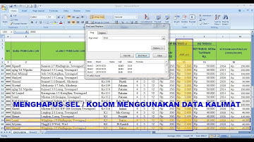 CARA CEPAT MENGHAPUS BARIS & KOLOM MENGGUNAKAN DATA KALIMAT