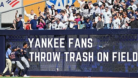 Yankee Fans Throw Trash At Cleveland Guardians Myl...