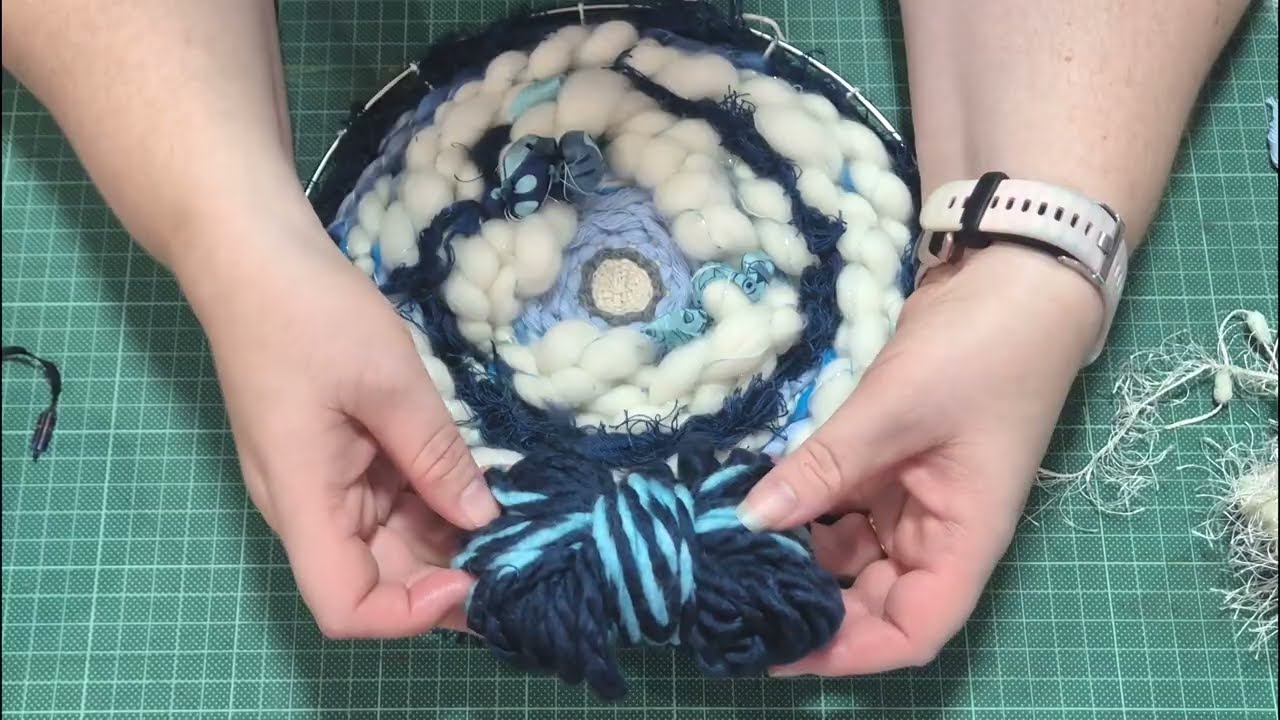 STORMY SKY - Circle Hoop Weaving - Complete process