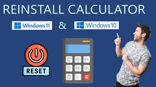 How to Reinstall Calculator in Windows PC? - YouTube