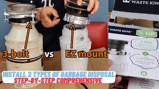 Install Garbage Disposal StepbyStep, 3bolt or EZ Mount, Comprehensive Guide Part 2