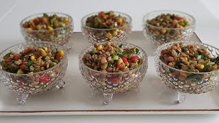 ✅NEFİS SOSLU MERCİMEK SALATASI 😋SALATA SAĞLIKTIR SOFRANIN BAŞ TACIDIR🥗🎀