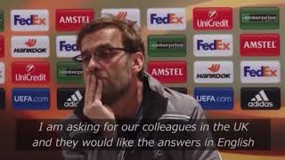 Jurgen Klopp Refuses To Speak English In Germany