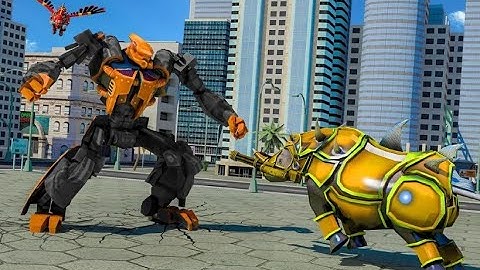 Flying Rhino Robot wars – Grand robot war games Part-02 Android Gameplay.