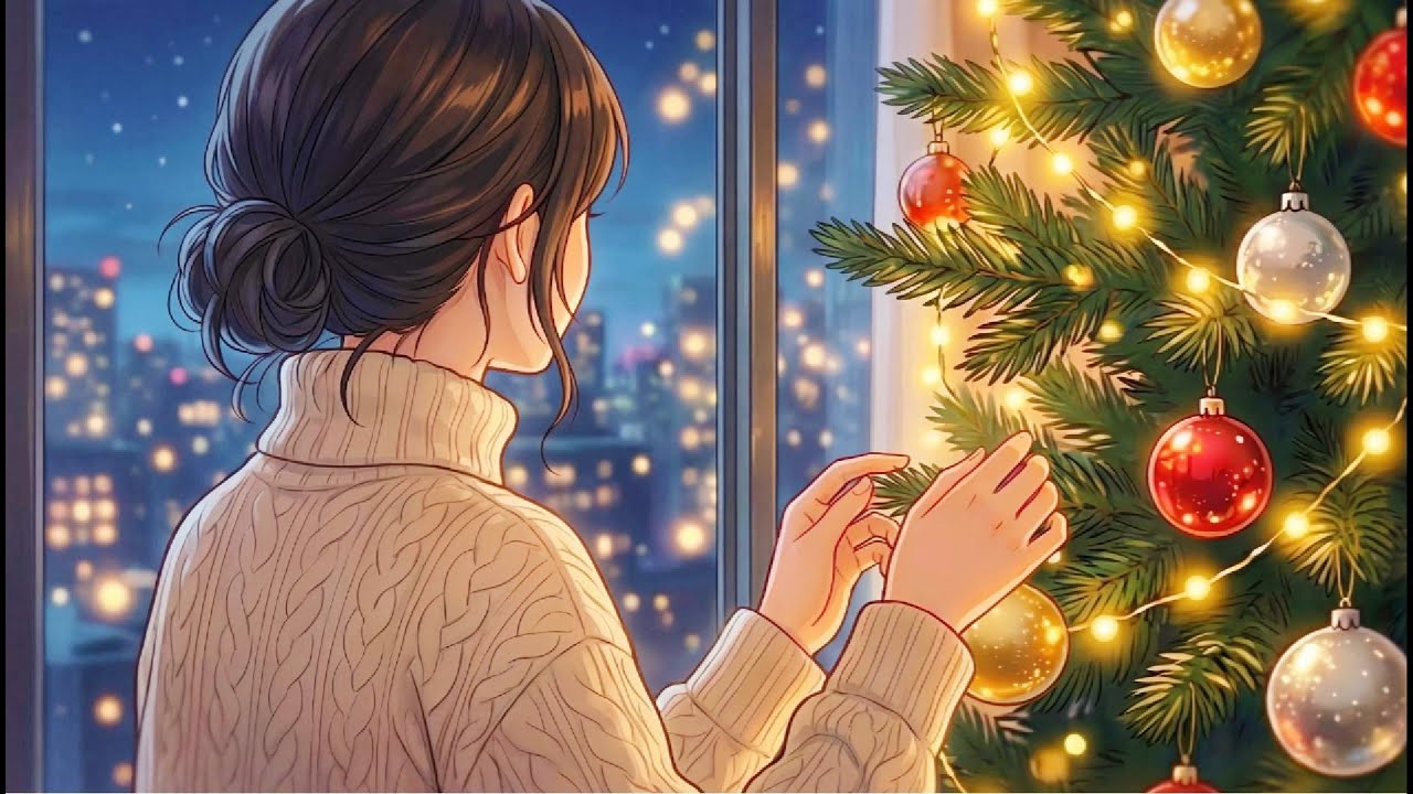 🎄❄️A Cozy Christmas Evening at Home | Cozy Winter Vlog | Ghibli Style | Hanayuki Animation ✨