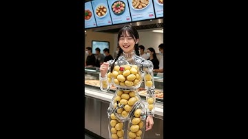 Delicious Mashed Potato 🥔🥔🥔Dispenser Robot  #futuristic #humanoid #AI #robot #science