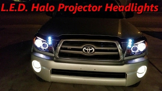 🚘 🛠 DIY Tacoma (2010-05) L.E.D. Halo Projector Headlights Amazon (Spec-D Tuning)