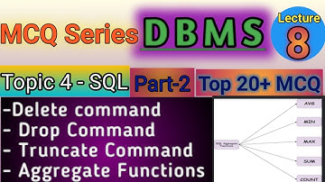 DBMS MCQ Lecture 8|SQL MCQ |Topic 4 - SQL MCQ Part 2 |DBMS MCQ |Code Learning