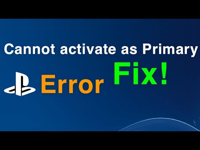 gør det fladt Prøve plakat HOW TO FIX Cannot Activate as Primary PS4 when another PS4 is activated! -  YouTube