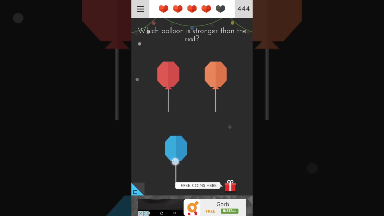 tricky test 2 genius brain which balloon is stronger then the