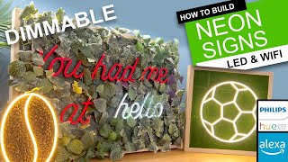 How To Make SMART NEON LED SIGNS | Low Cost with Alexa, Hue & WiFi Controls