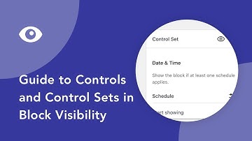 Guide to Controls and Control Sets in Block Visibility
