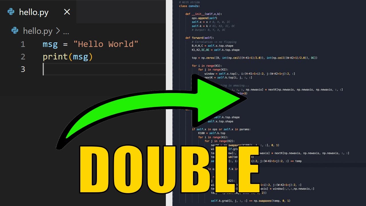 Python double it and give it to the next person - YouTube