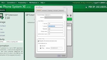 X Lite Softphone with Ozeki Phone system XE PBX, or How to Integrate a System into an Advanced One