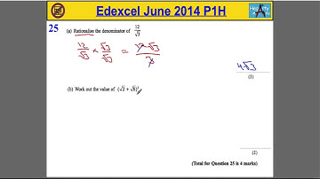 Edexcel Maths P1 June 2014 Higher Q25