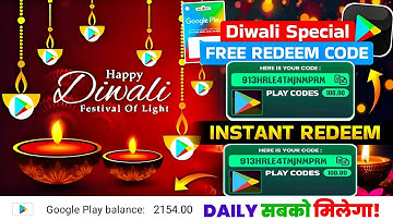FREE REDEEM CODE (DIWALI SPECIAL) | FREE REDEEM CODE APP | GOOGLE PLAY REDEEM CODE APP | REDEEM CODE