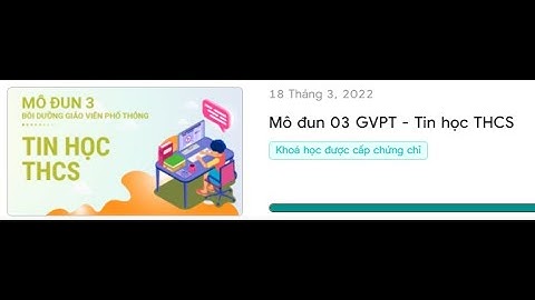 Đáp án 30 câu trắc nghiệm mô đun 3 THCS Môn Tin học GDPT 2018