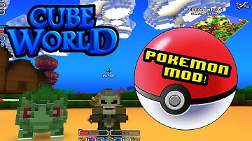 Cube World Mod Showcase: Pokemon Mod Pack