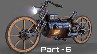 Wild West Motorcycle Modeling Part 06 | blender bike modeling |  substance painter tutorial